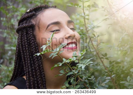 Young Beautiful Girl With Braided Hair