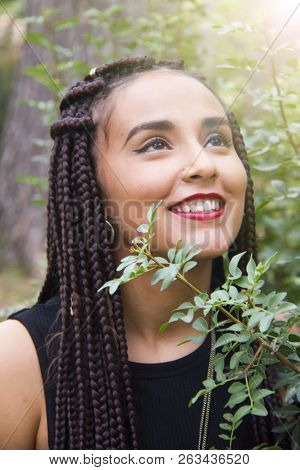 Young Beautiful Girl With Braided Hair