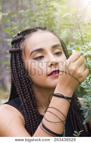 Young Beautiful Girl With Braided Hair