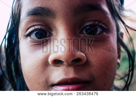 Bandipur Nepal October 15, 2018 Closeup Of Young Children Playing And Having Fun Together In Bandipu