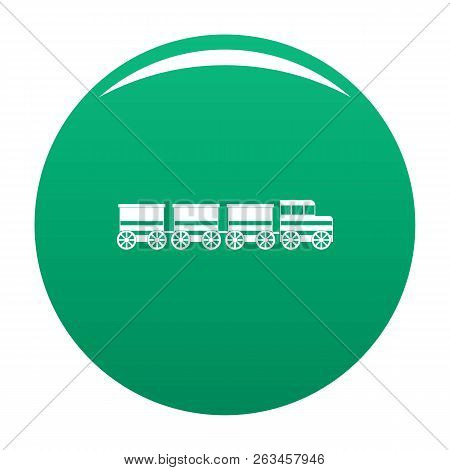 Electric Train Icon. Simple Illustration Of Electric Train Vector Icon For Any Design Green