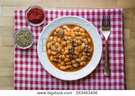 Baked Beans / Kuru Fasulye / Turkish Food.