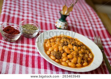 Baked Beans / Kuru Fasulye / Turkish Food.