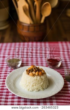 Baked Beans On A Rice / Kuru Fasulye.