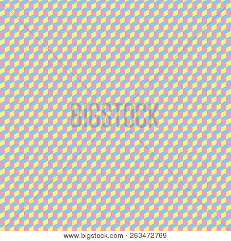 Seamless Pattern With Trapeziums. Multicolored Mosaic Background. Geometric Wallpaper Of The Surface