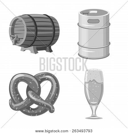 Vector Design Of Pub And Bar Sign. Set Of Pub And Interior Stock Vector Illustration.