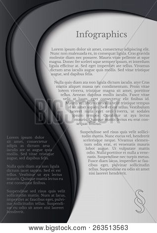 Black And White Infographics With Paragraph