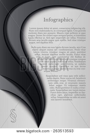 Black And White Infographics With Paragraph
