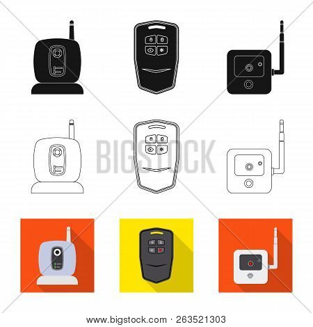 Vector Illustration Of Office And House Logo. Set Of Office And System Stock Vector Illustration.