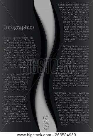 Black And White Infographics With Paragraph