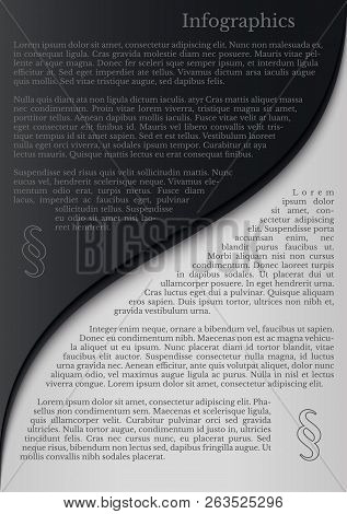 Black And White Infographics With Paragraph