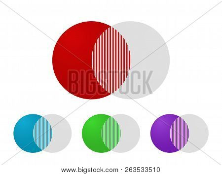 Merge Fusion Icon . Merger Pictogram Vector Circles