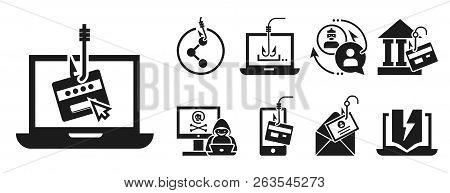 Phishing Icon Set. Simple Set Of Phishing Vector Icons For Web Design On White Background