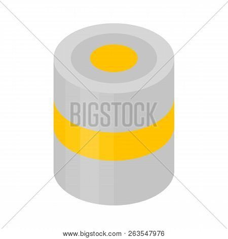 Yellow Paint Can Icon. Isometric Of Yellow Paint Can Vector Icon For Web Design Isolated On White Ba