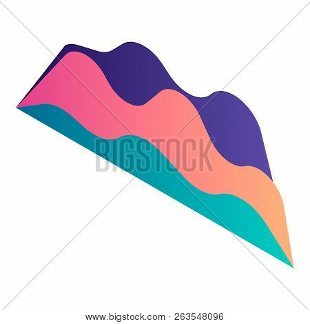 Gradient Graph Chart Icon. Isometric Of Gradient Graph Chart Vector Icon For Web Design Isolated On 