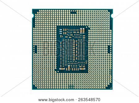 Computer CPU isolated on white background