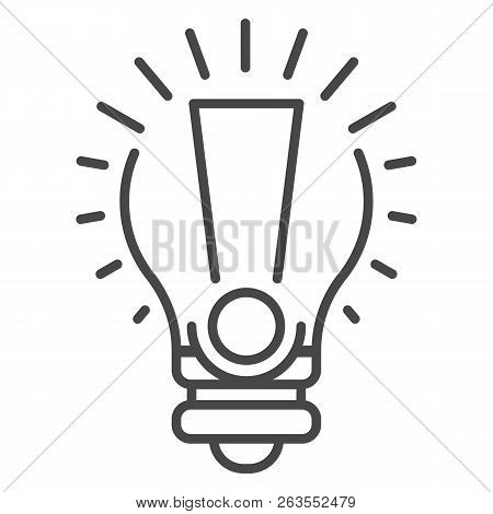 Bulb New Idea Icon. Outline Bulb New Idea Vector Icon For Web Design Isolated On White Background