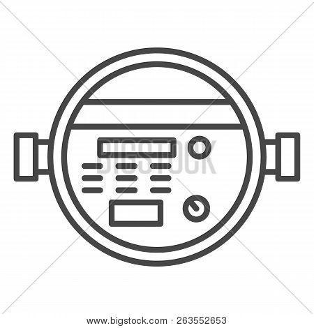 Water Home Counter Icon. Outline Water Home Counter Vector Icon For Web Design Isolated On White Bac