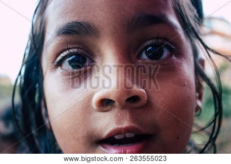 Bandipur Nepal October 15, 2018 Closeup Of Young Children Playing And Having Fun Together In Bandipu