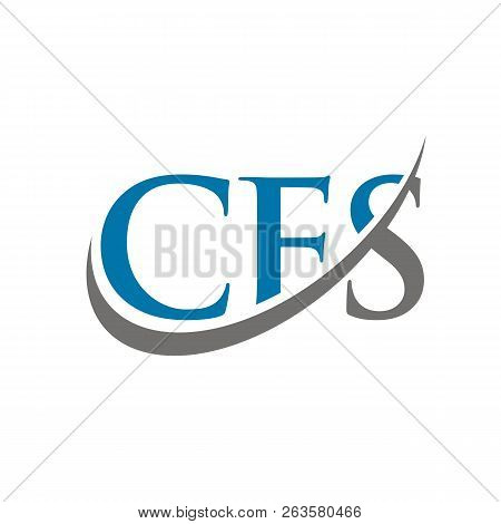 Cfs Word Combination Logo Icon For Company Isolated On White Background
