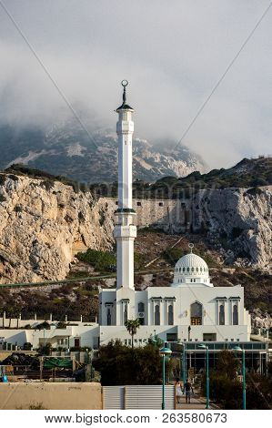 Gibraltar, United Kingdom, 2nd October 2018:-ibrahim-al-ibrahim Mosque, Europa Point, Gibraltar. Gib