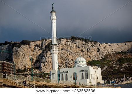 Gibraltar, United Kingdom, 2nd October 2018:-ibrahim-al-ibrahim Mosque, Europa Point, Gibraltar. Gib