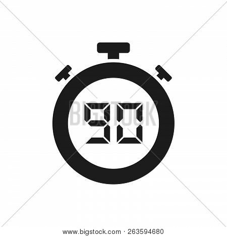 Isolated Stopwatch Icon With Ninety Seconds. Vector Illustration