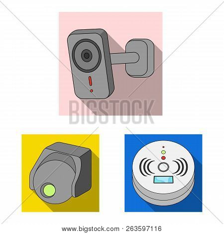 Vector Design Of Cctv And Camera Sign. Collection Of Cctv And System Stock Vector Illustration.