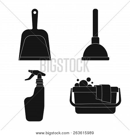 Isolated Object Of Cleaning And Service Icon. Set Of Cleaning And Household Stock Vector Illustratio