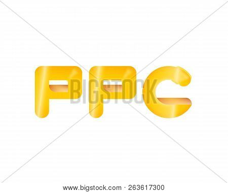 Ppc (pay Per Click) Gold Yellow Vector 3d Graphic Isolated On Background With Shine For Marketing Bu