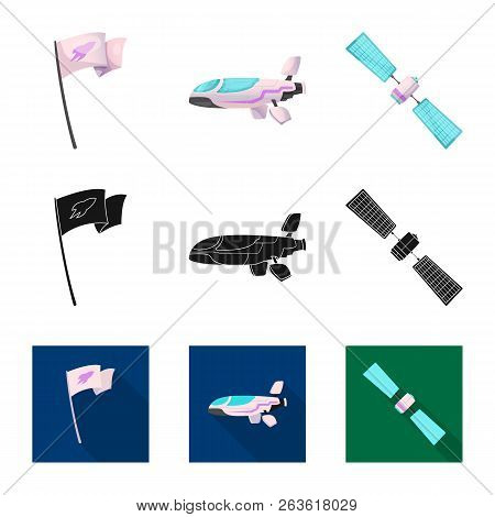 Isolated Object Of Mars And Space Sign. Set Of Mars And Planet Vector Icon For Stock.