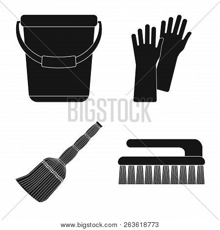 Vector Illustration Of Cleaning And Service Icon. Set Of Cleaning And Household Vector Icon For Stoc