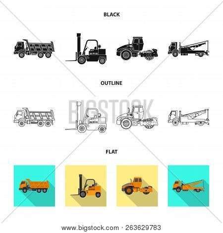 Vector Illustration Of Build And Construction Icon. Set Of Build And Machinery Stock Vector Illustra