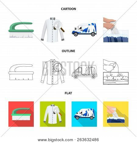 Vector Illustration Of Laundry And Clean Icon. Set Of Laundry And Clothes Stock Vector Illustration.
