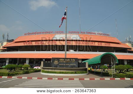 Bangkok - October 12, 2018 : Bangkok Bus Terminal Chatuchak  (mochit Bus Terminal)  Bangkok Bus Term