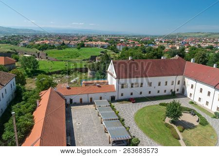 Alba Iulia Aerial View Of The Citadel Alba-carolina In Alba Iulia, Romania