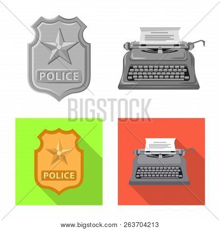 Isolated Object Of Law And Lawyer Logo. Collection Of Law And Justice Stock Vector Illustration.