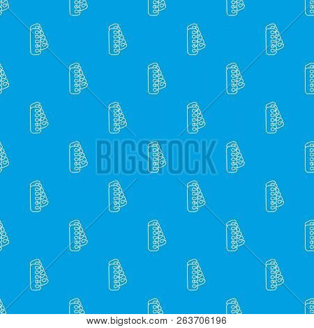 Nail Foot Tool Separator Pattern Vector Seamless Blue Repeat For Any Use
