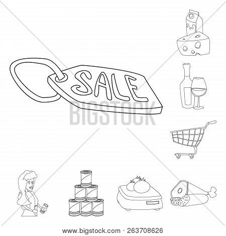 Vector Design Of Food And Drink Icon. Set Of Food And Store Stock Vector Illustration.