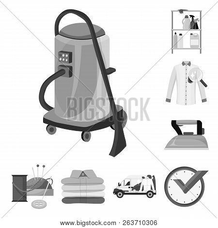 Vector Illustration Of Laundry And Clean Icon. Collection Of Laundry And Clothes Stock Vector Illust