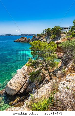 Coast Landscape Mediterranean Sea Majorca Island, Spain
