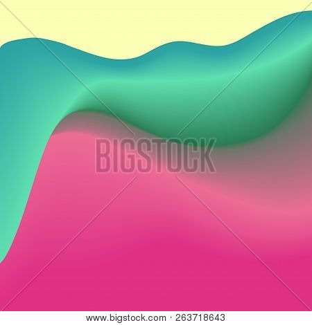 Colorful Geometric Background. Fluid Shapes Composition. Eps10 Vector.
