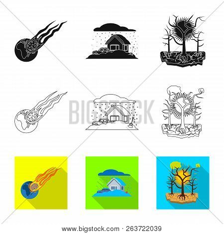 Vector Illustration Of Natural And Disaster Icon. Collection Of Natural And Risk Stock Vector Illust