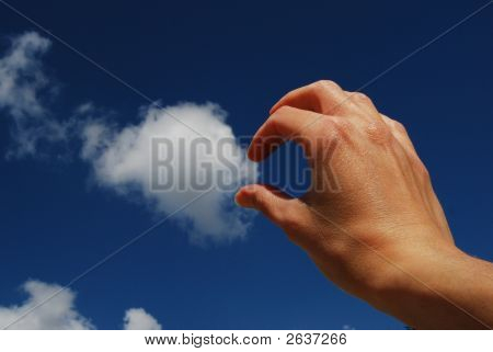 오른손을 곤란 하 게 구름