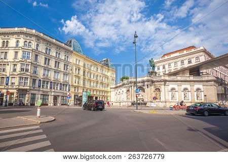 Vienna, Austria - 19.08.2018: Albertina Art Museum Is One Of The Best Known Galleries In Vienna, Is