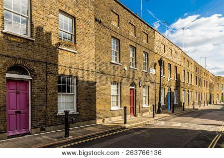 London October 2018. A View Of Beautiful Georgian Streets In Waterloo In London.