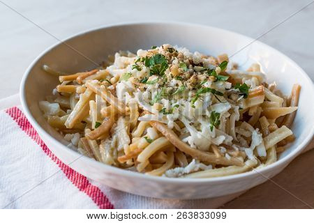 Turkish Noodle / Eriste With Cheese, Walnuts And Parsley.