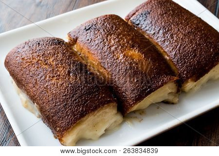 Turkish Traditional Desert Kazandibi / Milk Pudding