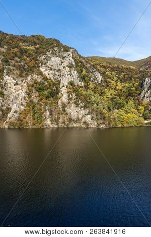 Autumn Landscape From Dam Of The Krichim Reservoir, Rhodopes Mountain, Plovdiv Region, Bulgaria