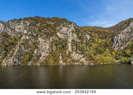 Autumn Landscape From Dam Of The Krichim Reservoir, Rhodopes Mountain, Plovdiv Region, Bulgaria